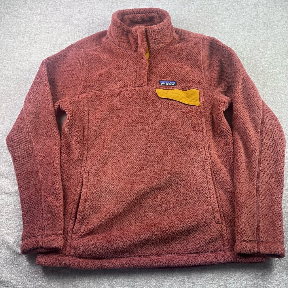 Patagonia Re-Tool Snap-T Fleece Pullover Women Large Sunset Cross Dye FA19 25443